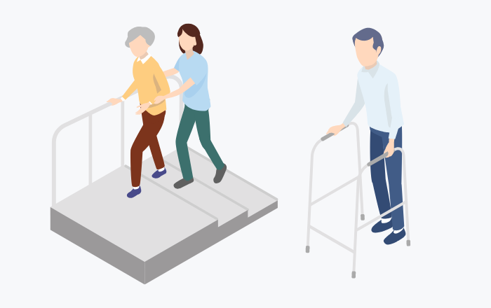 外来リハビリのイラスト