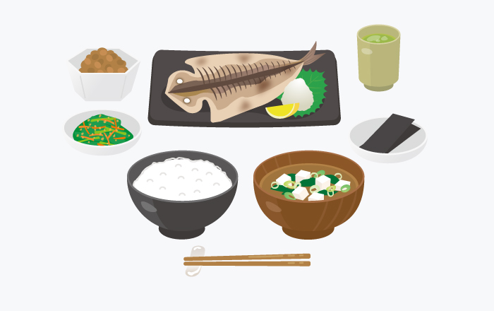 主食・主菜・副菜のイラスト
